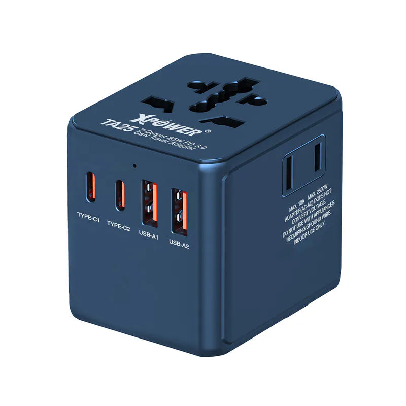 XPower TA25 GaN 25W 7-Output Universal Travel Adapter