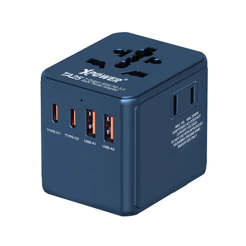 XPower TA25 GaN 25W 7-Output Universal Travel Adapter